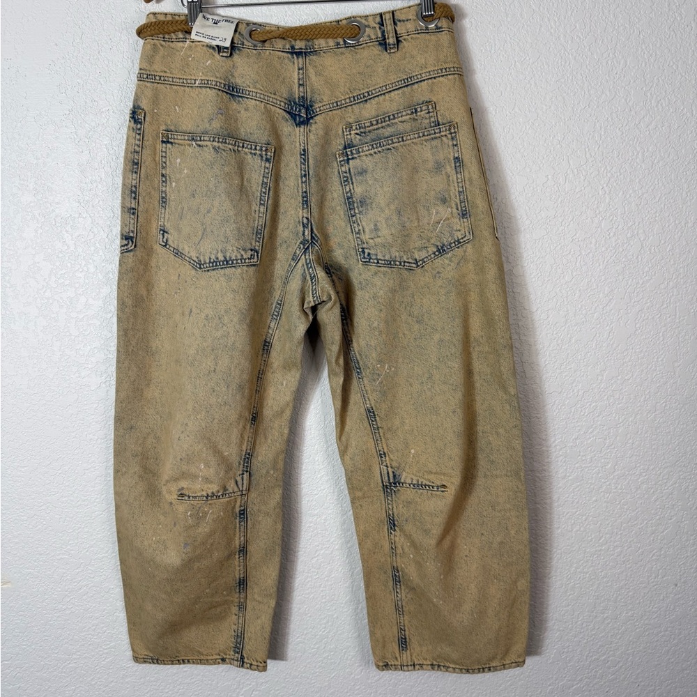 NWT Free People Moxie Low Slung Pull on Barrel Pants Bohemian Boho Gypsy Casual - Picture 3 of 8